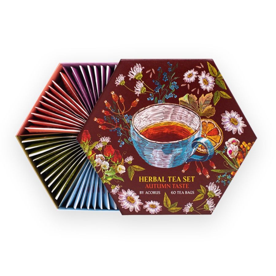 Acorus Tea Autumn Taste Tea Set, 60 Tea Bags