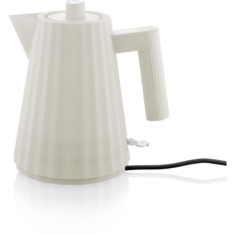 Alessi MDL06/1 Plissé Bouilloire Électrique, 1 l, blanche