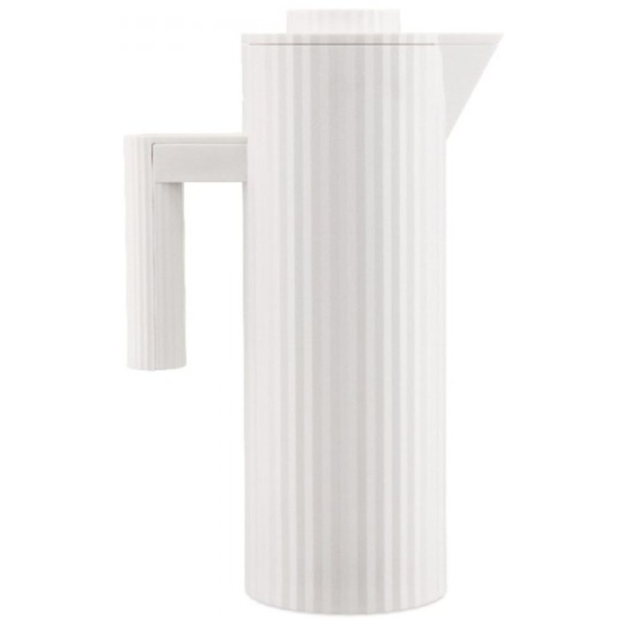 Alessi MDL12 Plissé jarra térmica 1 l, blanco