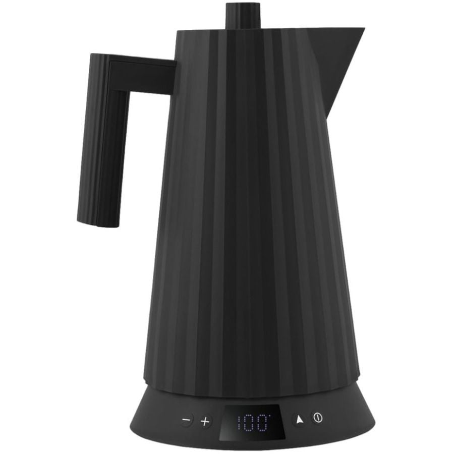 Alessi MDL21 Plissé Water Kettle With Temperature Adjustment 1,7 l, Black