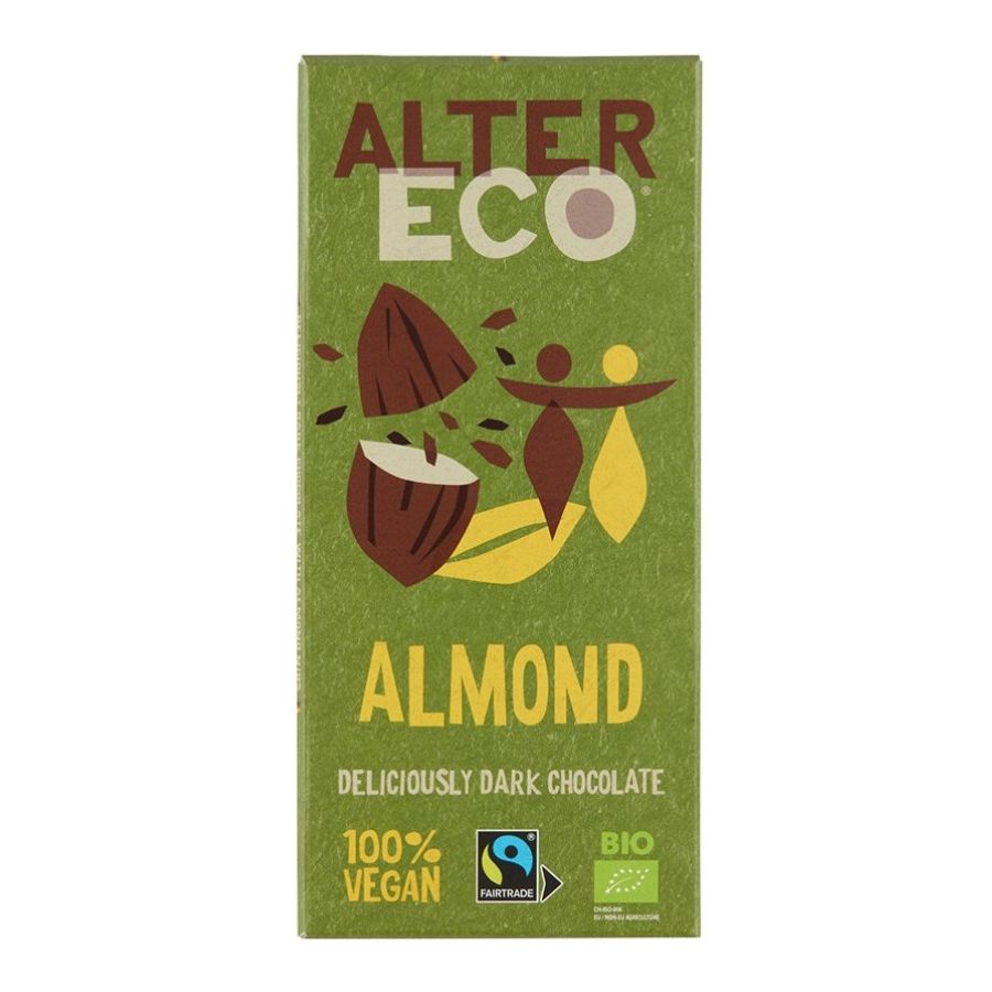 Alter Eco Almond Dark Chocolate 60% 100 g