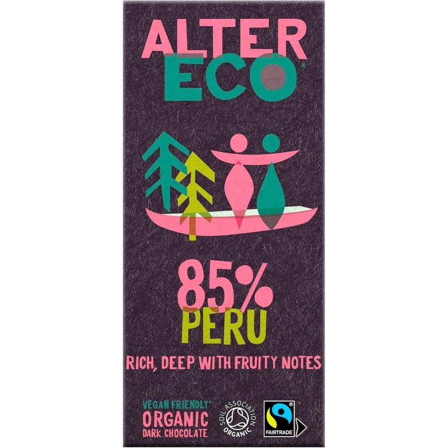 Alter Eco Dark Chocolate Peru 85% 100 g