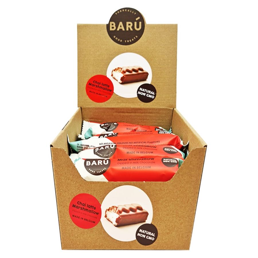 Barú Chai Latte Barre de Marshmallow au Chocolat au Lait 30 g - Boîte de 18 pièces