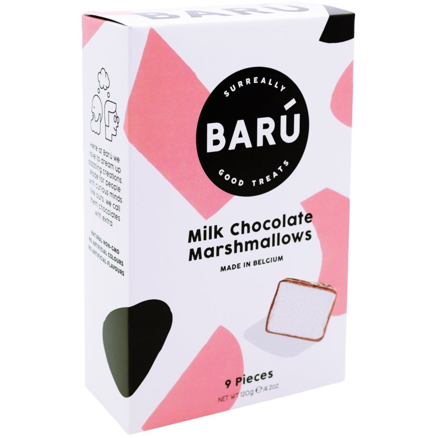 Barú Marshmallows malvaviscos de chocolate con leche 120 g