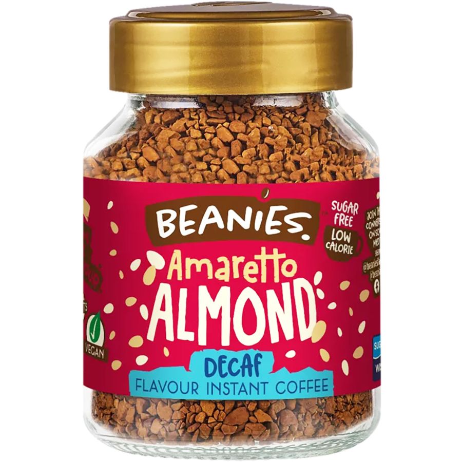 Beanies Decaf Amaretto Almond Flavoured Instant Coffee 50 g