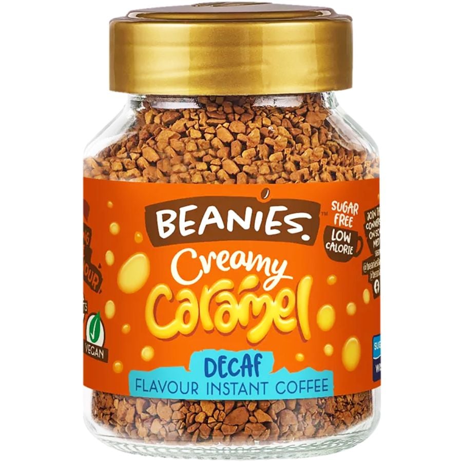 Beanies Decaf Creamy Caramel café instantané décaféiné aromatisé 50 g