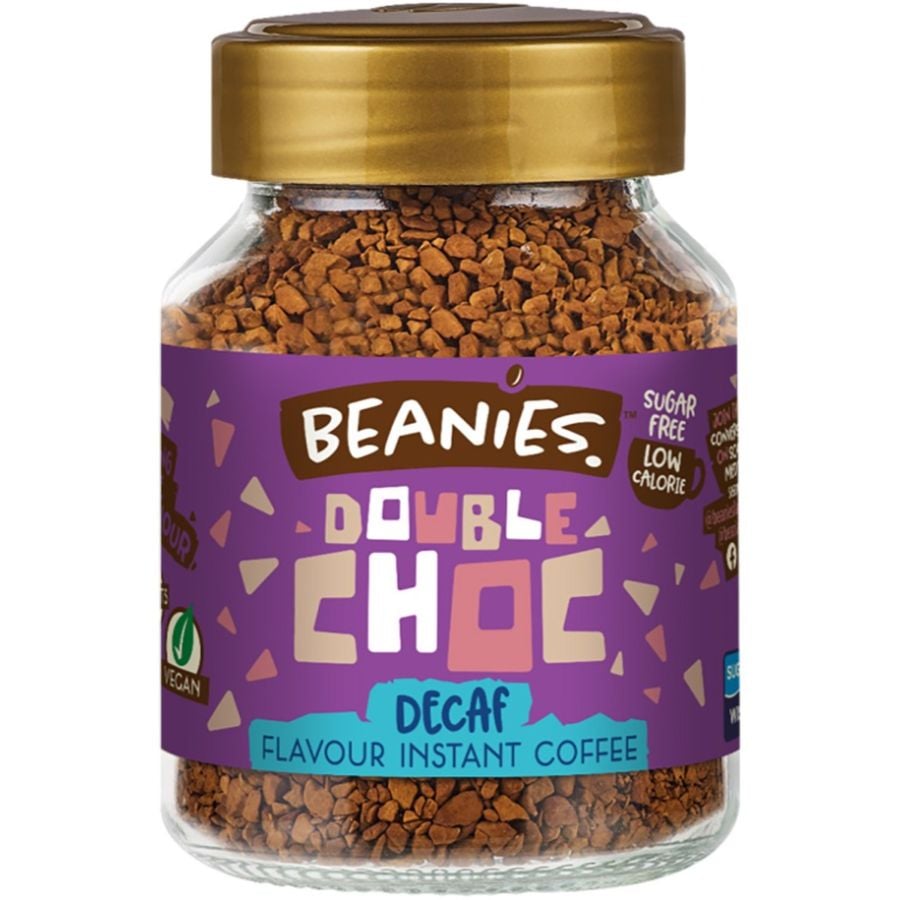 Beanies Decaf Double Chocolate Flavoured Instant Coffee 50 g
