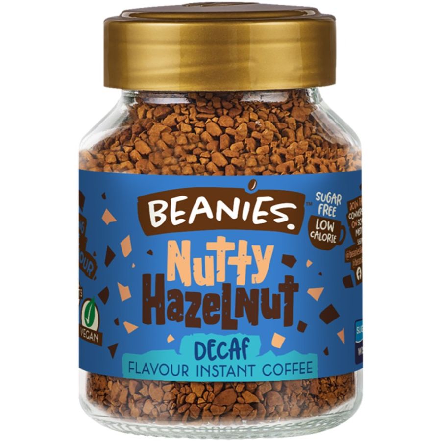 Beanies Decaf Nutty Hazelnut café instantané aromatisé décaféiné 50 g