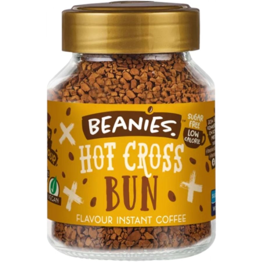 Beanies Hot Cross Bun café instantáneo saborizado 50 g