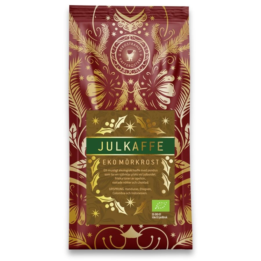 Bergstrands Unspiced Christmas Coffee Dark Roast EKO 250 g Ground