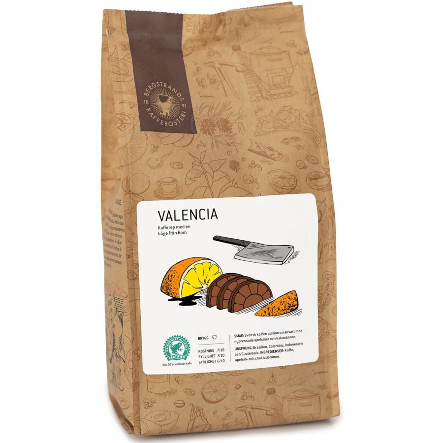 Bergstrands Valencia Flavoured Coffee 250 g Ground