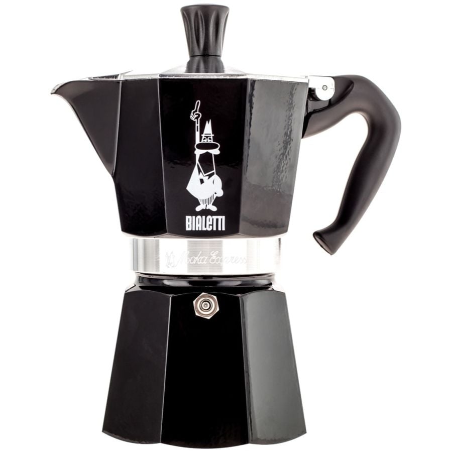 Bialetti Moka Express Stovetop Espresso Maker 6 Cups, Black