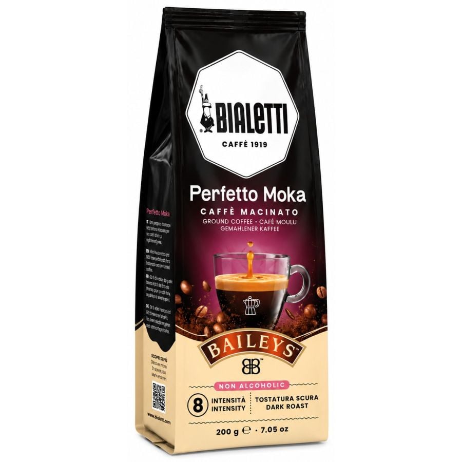 Bialetti Perfetto Moka Baileys Flavoured Ground Coffee 200 g