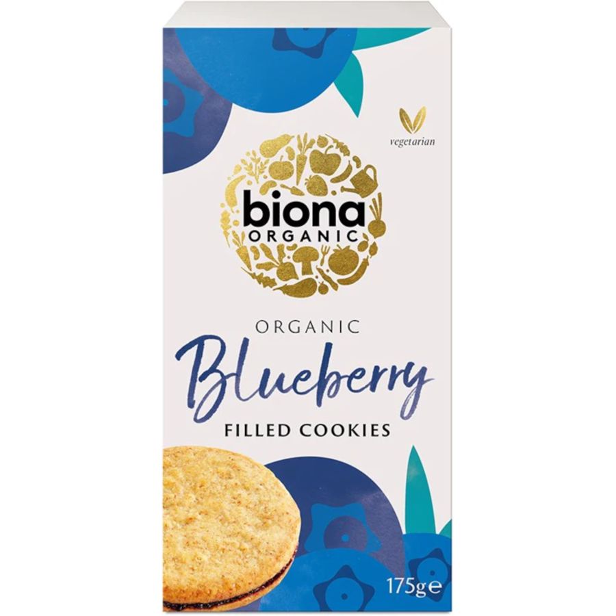 Biona Organic Biscuits aux Myrtilles Fourrés 175 g