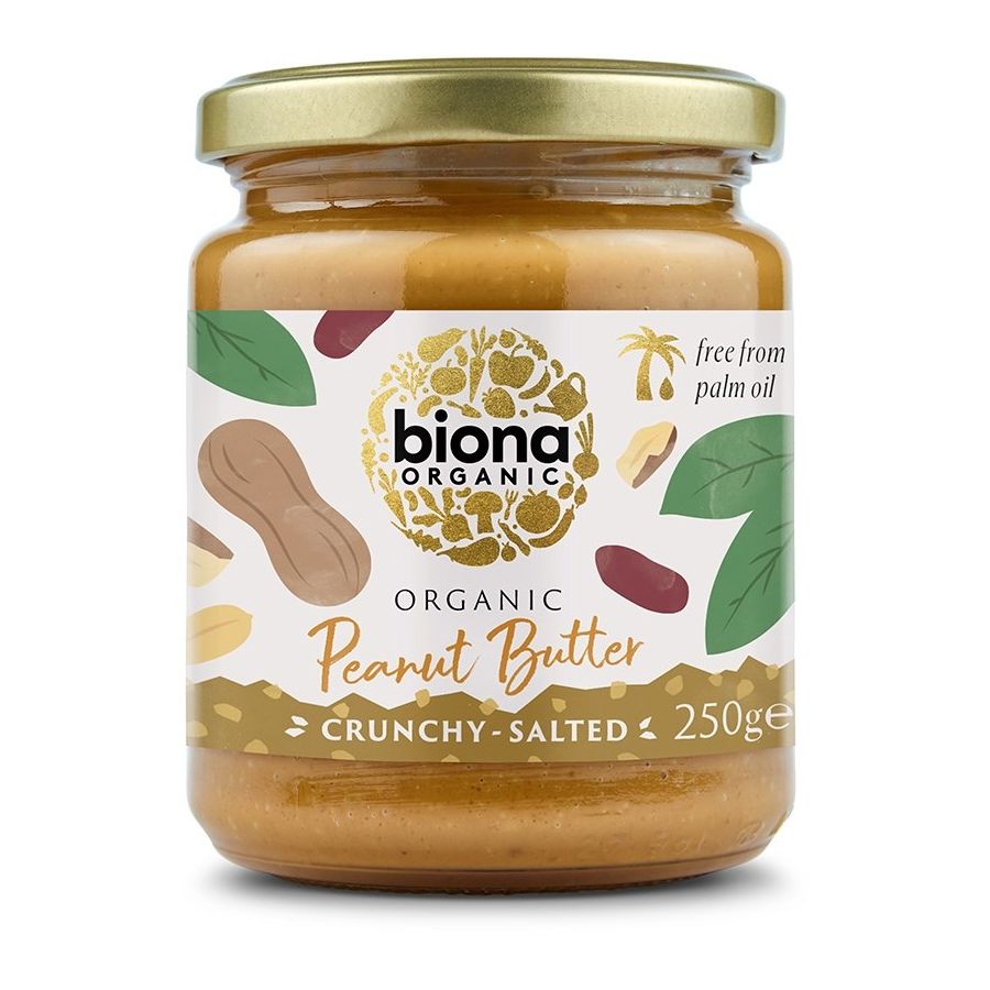 Biona Peanut Butter Crunchy Salé 250 g