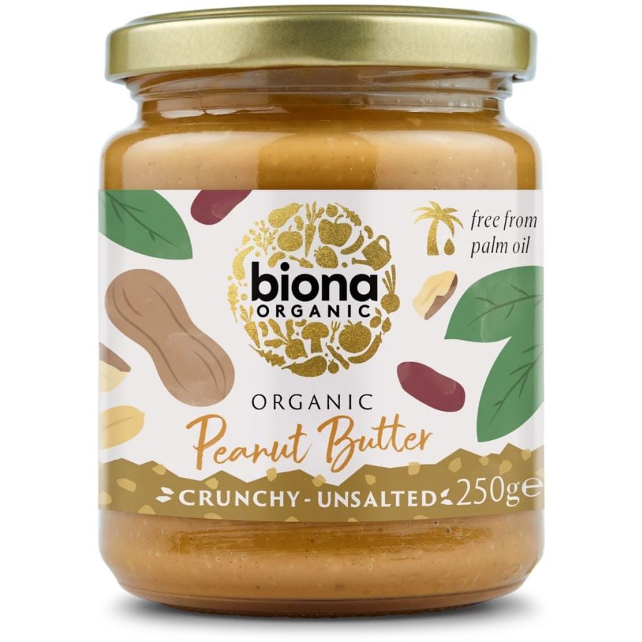 Biona Peanut Butter Crunchy Unsalted 250 g