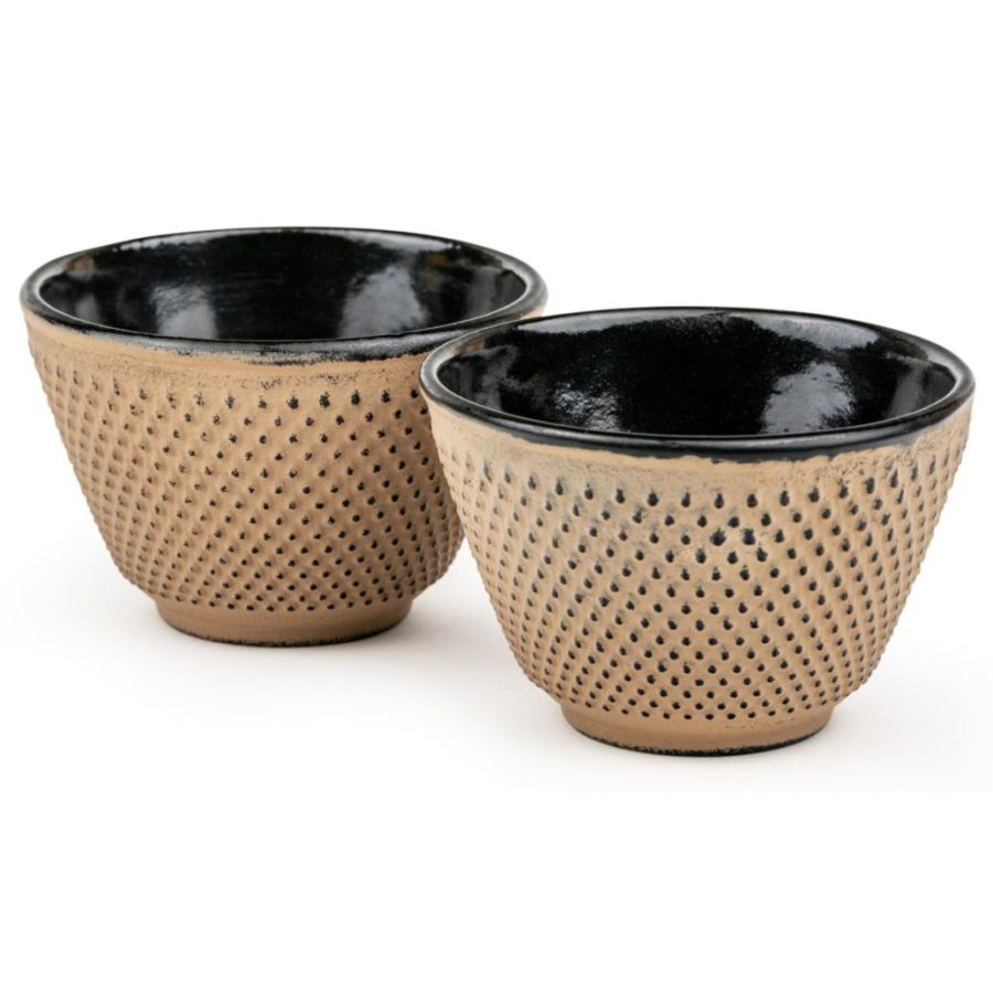 Bredemeijer Xilin tazas de té de hierro fundido 100 ml, 2 uds., camel