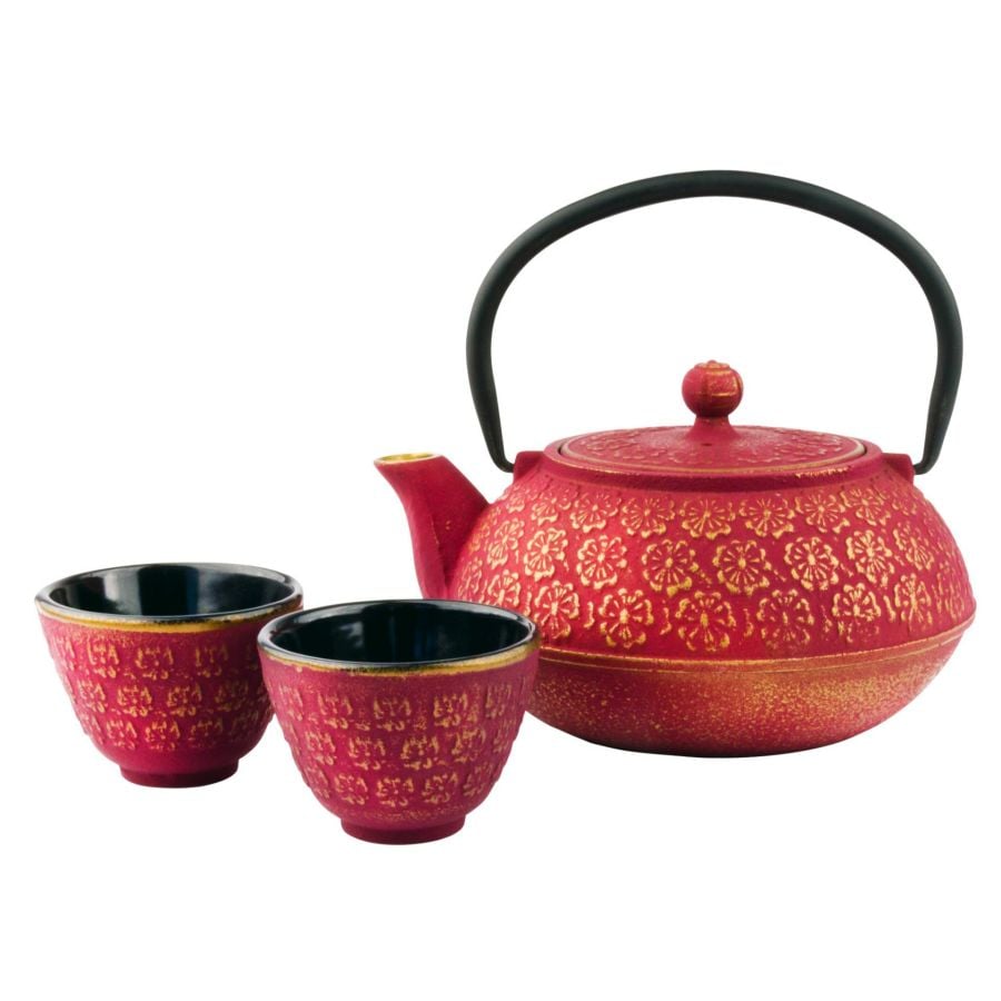 Bredemeijer Shanghai Tea Pot 1.2 l + 2 Tea Cups In Gift Box