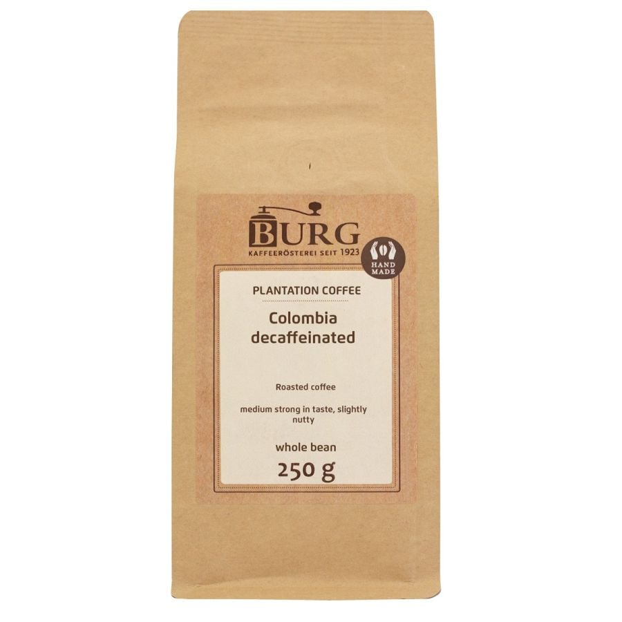 Burg Colombia Excelso décaféiné grains de café 250 g
