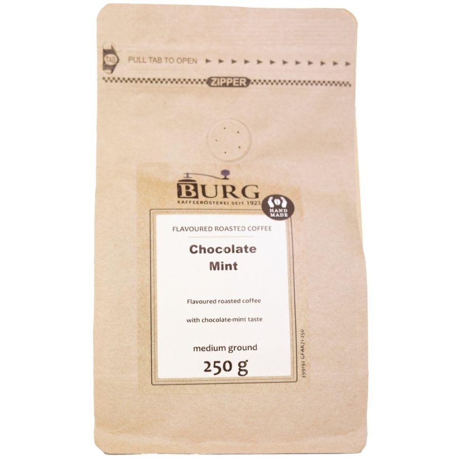 Burg café aromatisé, chocolat menthe 250 g moulu