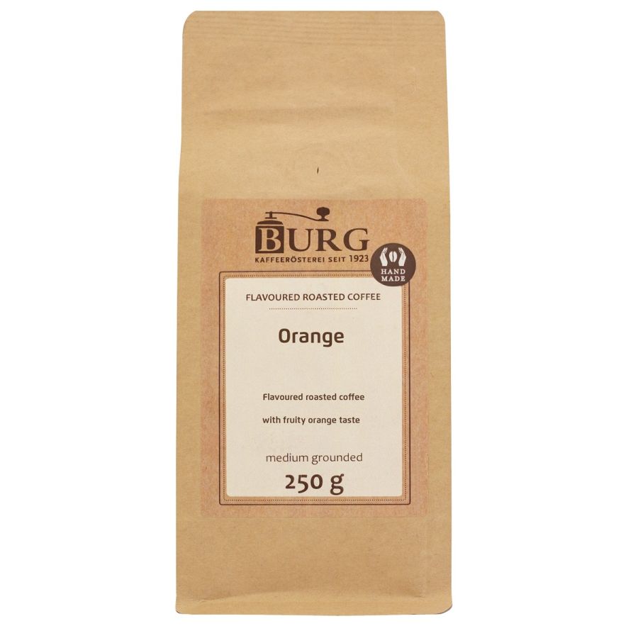 Burg Flavoured Coffee, Orange 250 g Ground
