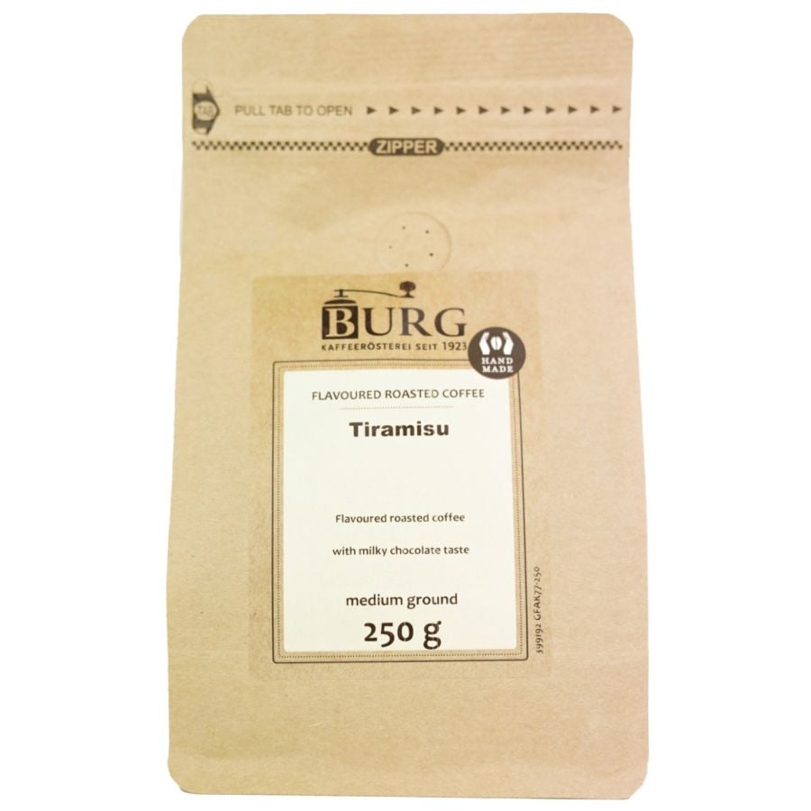 Burg Flavoured Coffee, Tiramisu 250 g Ground