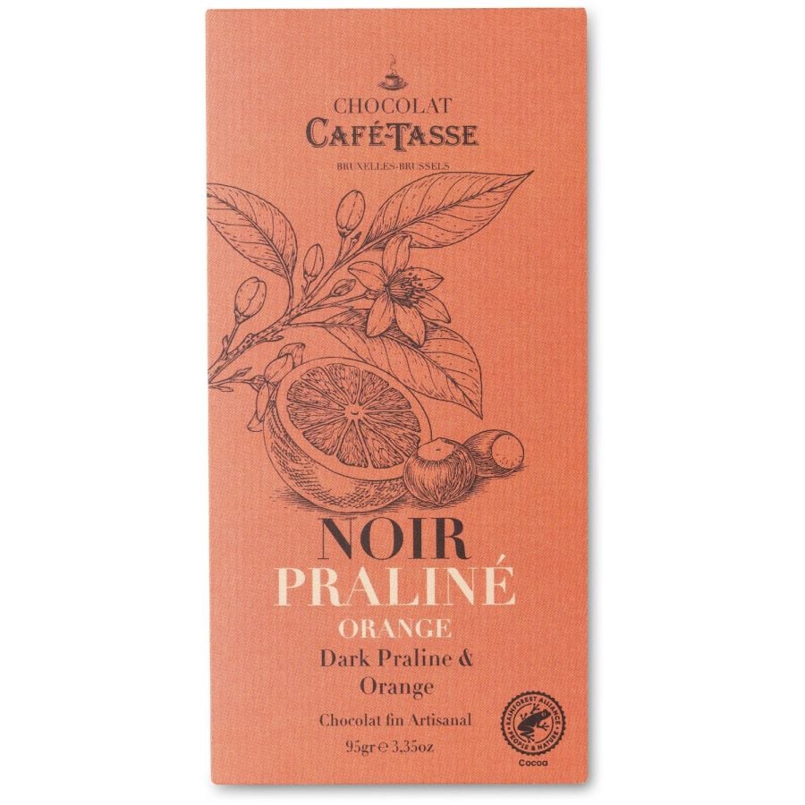 Café-Tasse Dark Chocolate with Orange Praline 95 g