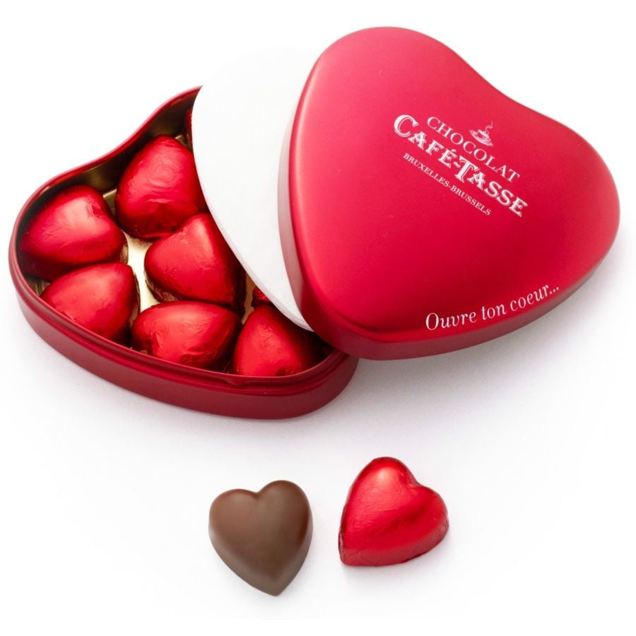 Café-Tasse Chocolate Hearts In Red Metal Box 115 g