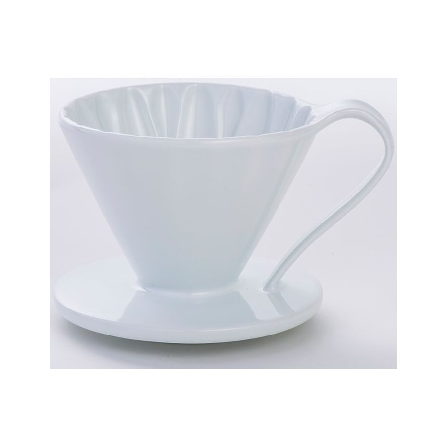 CAFEC Arita Ware Flower Dripper 1 Cup, White