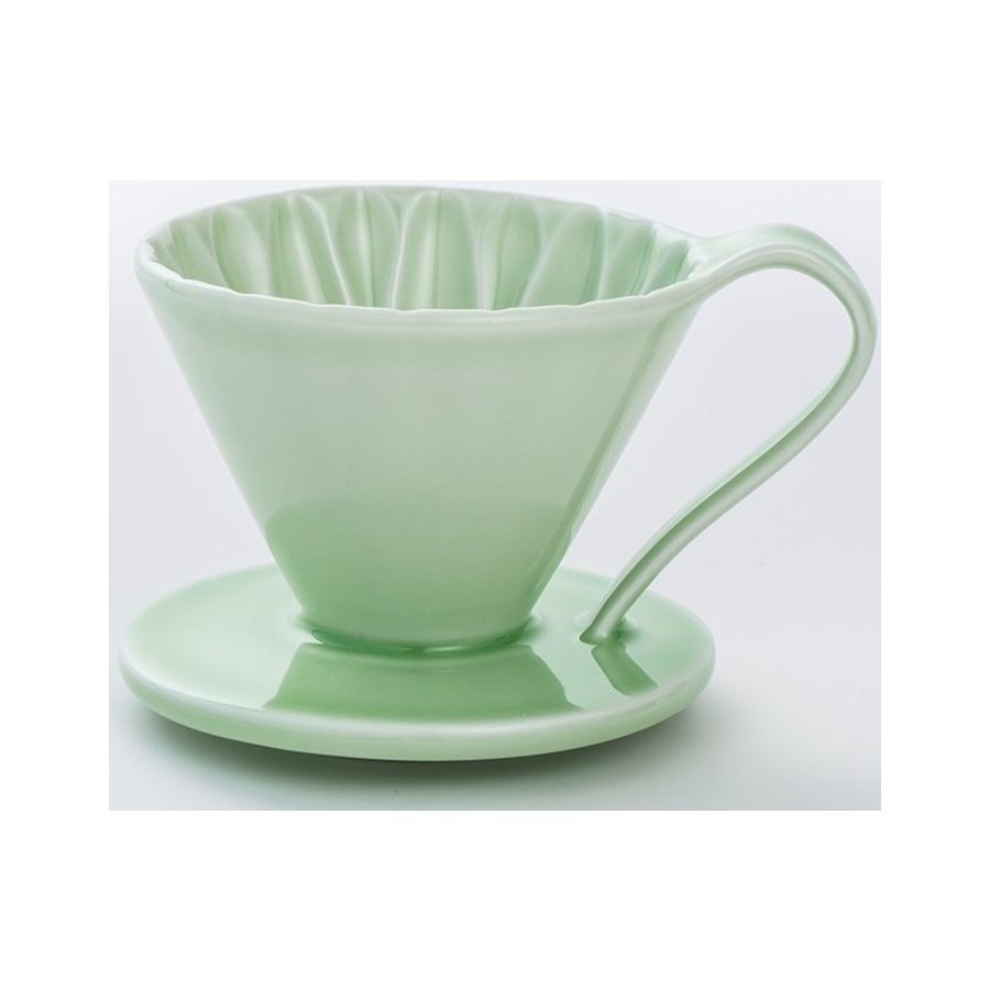 CAFEC Arita Ware Flower Dripper 1 Cup, Green