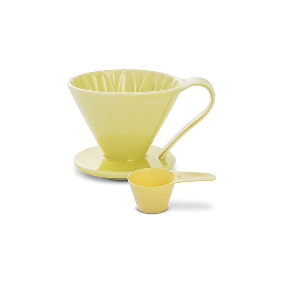 CAFEC Arita Ware Flower Dripper 4 tasses, jaune