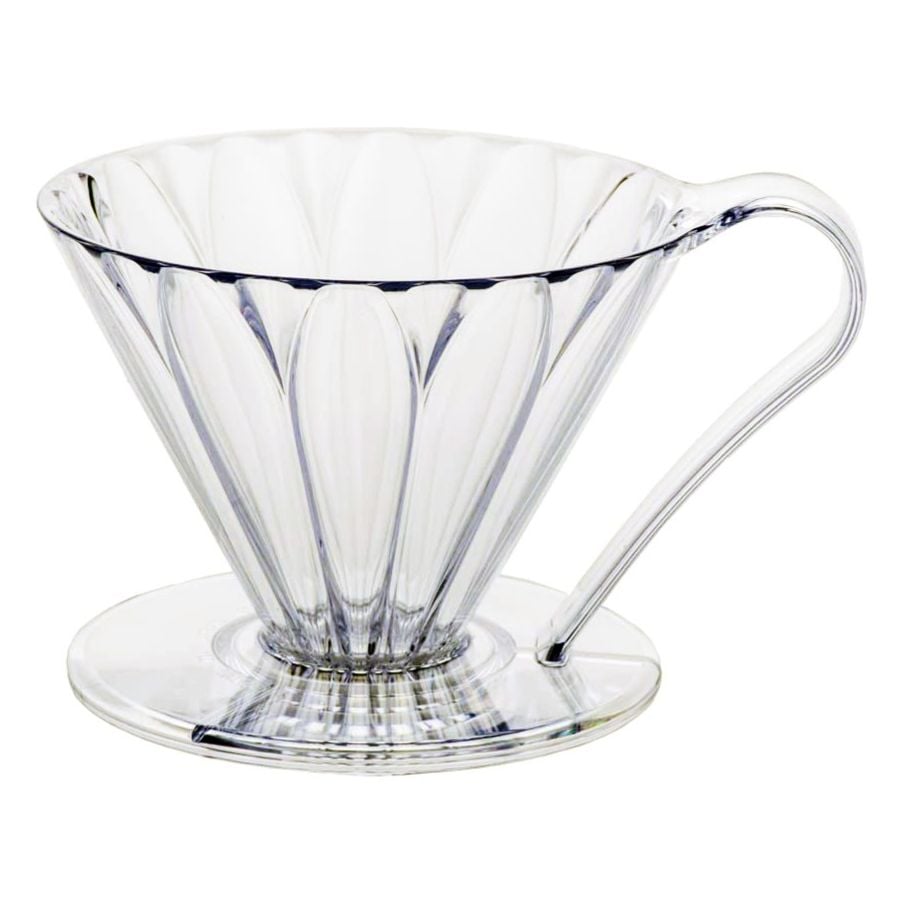 CAFEC Tritan Cone Shaped Flower Dripper 4 Cups, Clear
