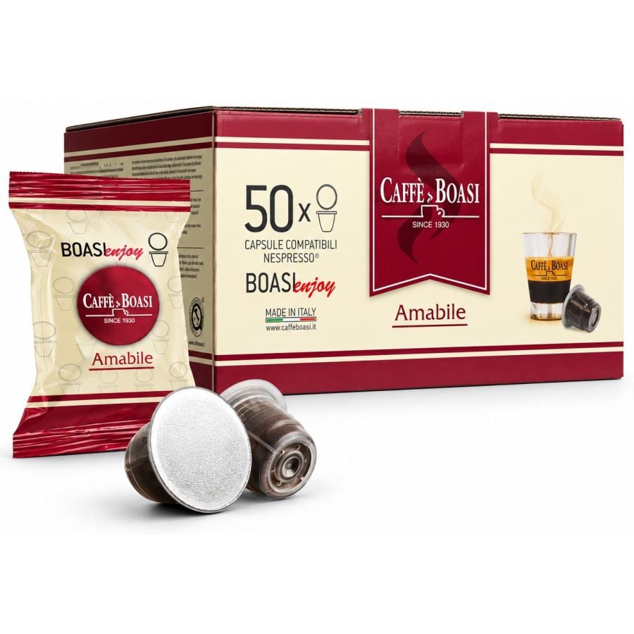 Caffè Boasi Amabile Nespresso-Compatible Coffee Capsules 50 pcs