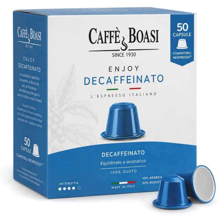 Caffè Boasi Decaffeinato Nespresso-Compatible Coffee Capsules 50 pcs