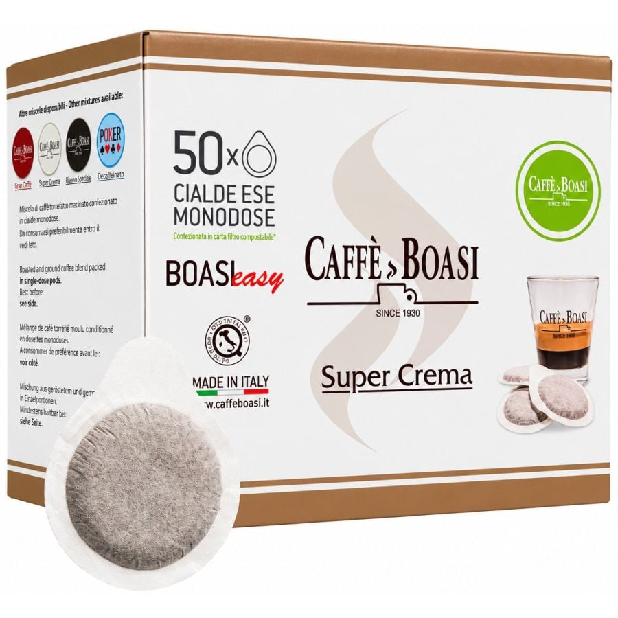 Caffè Boasi Super Crema E.S.E. Espresso Pods 50 pcs