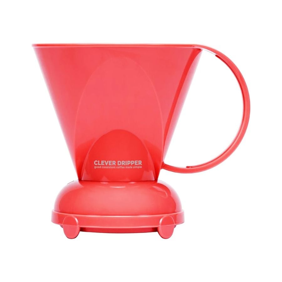 Clever Coffee Dripper L Coral Red + 100 Filter Papers