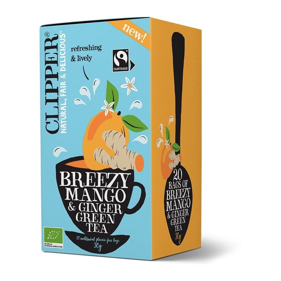 Clipper Breezy Mango & Ginger Organic Green Tea 20 sachets