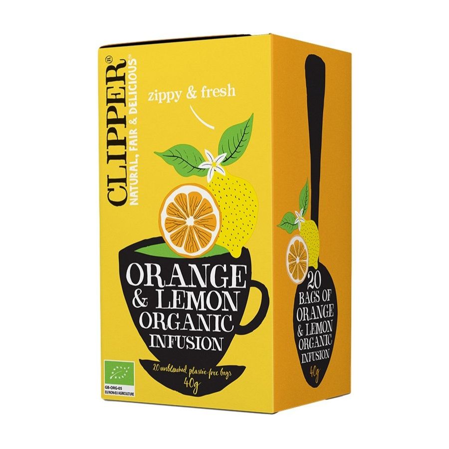 Clipper Organic Orange Lemon Infusion 20 bolsas de té