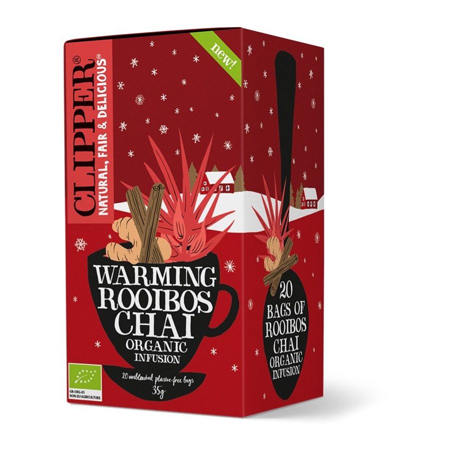 Clipper Organic Warming Rooibos Chai 20 bolsas de té