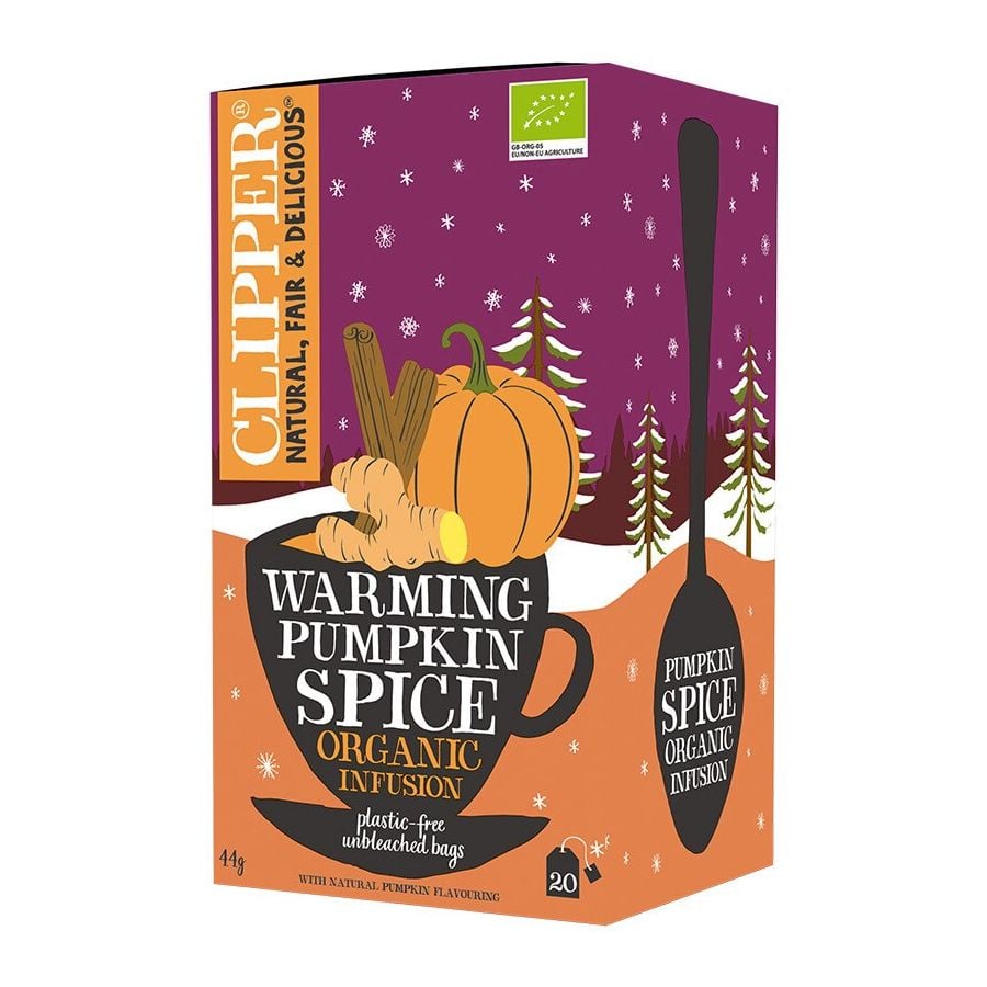 Clipper Warming Pumpkin Spice Organic Infusion 20 theezakjes