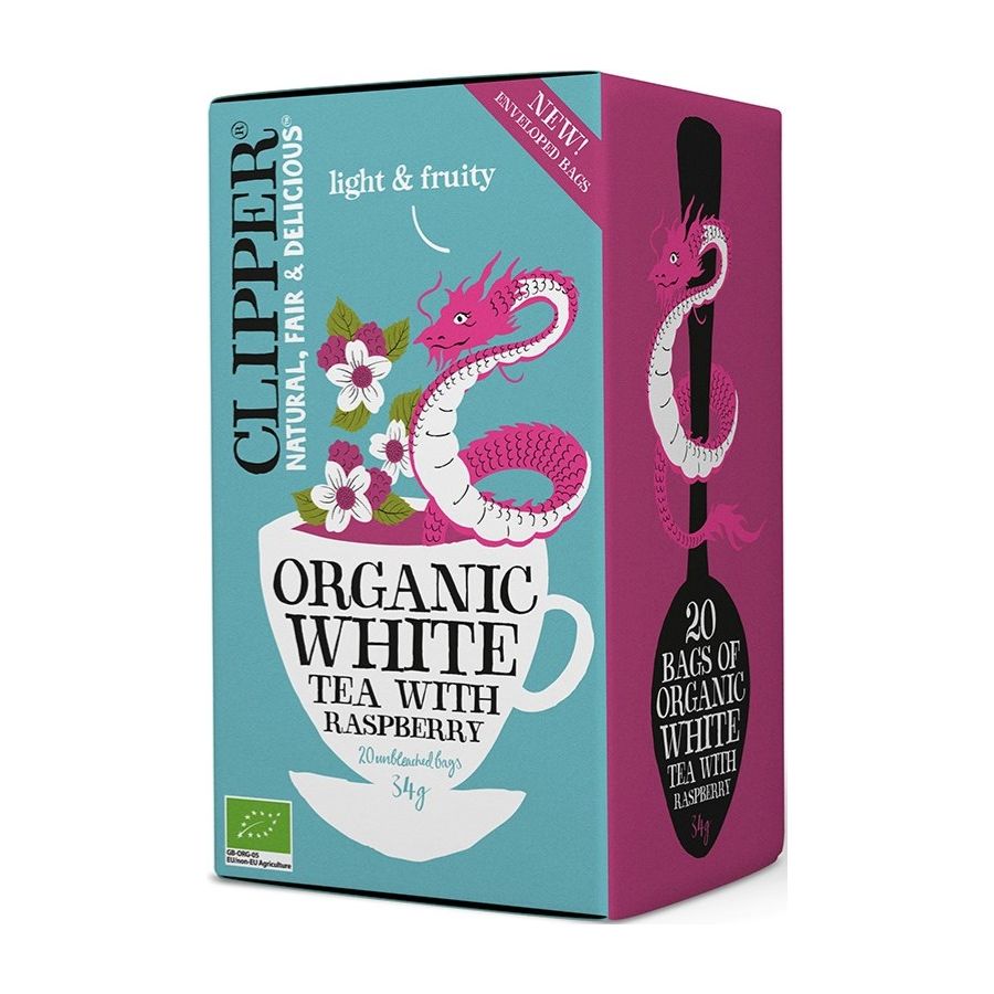 Clipper Organic White Tea With Raspberry 20 bolsas de té