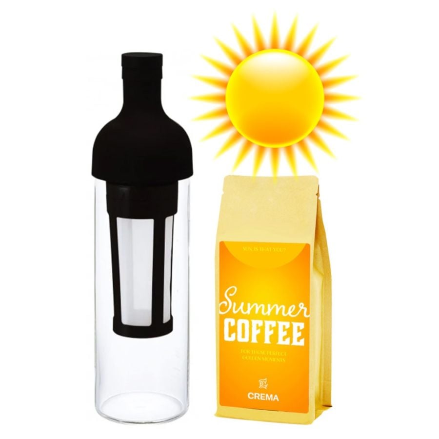 Crema Summer Coffee 250 g + Hario Filter-In Cold Brew Coffee Bottle 650 ml