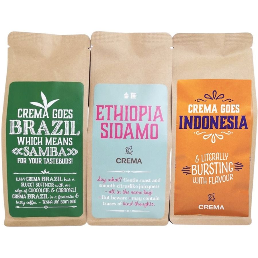 Crema Tasting Pack Filter Coffee I - 3 x 250 g