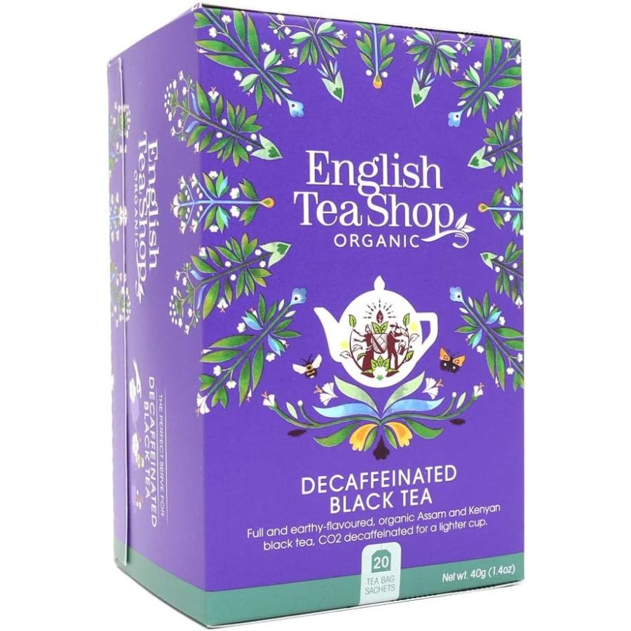 English Tea Shop Organic Decaffeinated Black Tea, 20 Bolsitas de Té