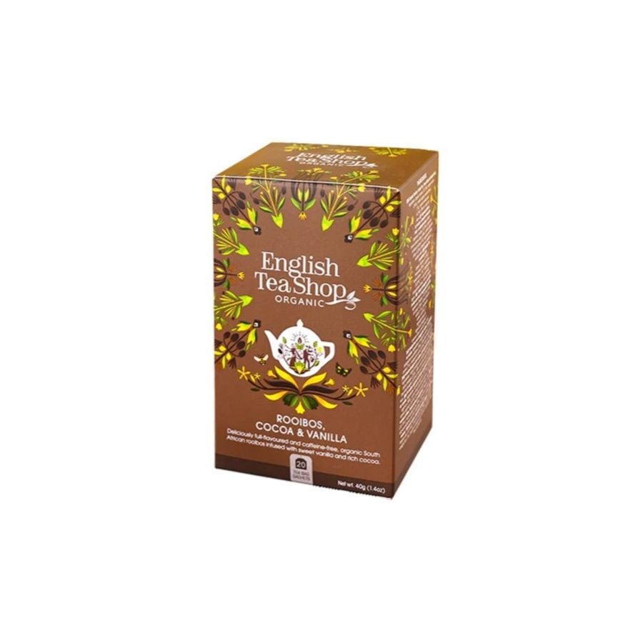 English Tea Shop Organic Rooibos, Cocoa & Vanilla, 20 Tea Bags