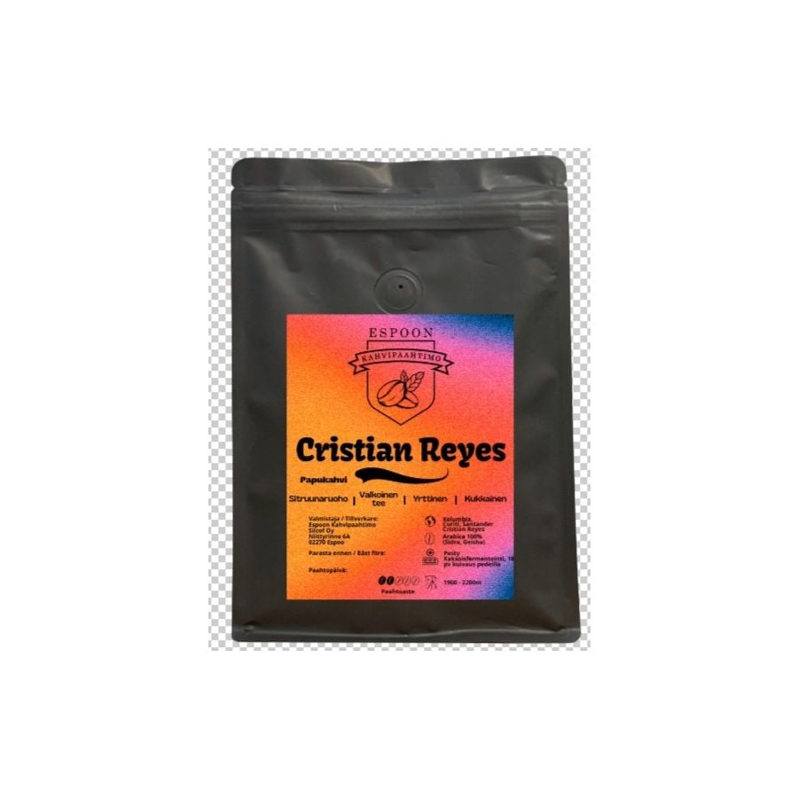 Espoon Kahvipaahtimo Cristian Reyes Sidra & Geisha Blend 200 g Coffee Beans