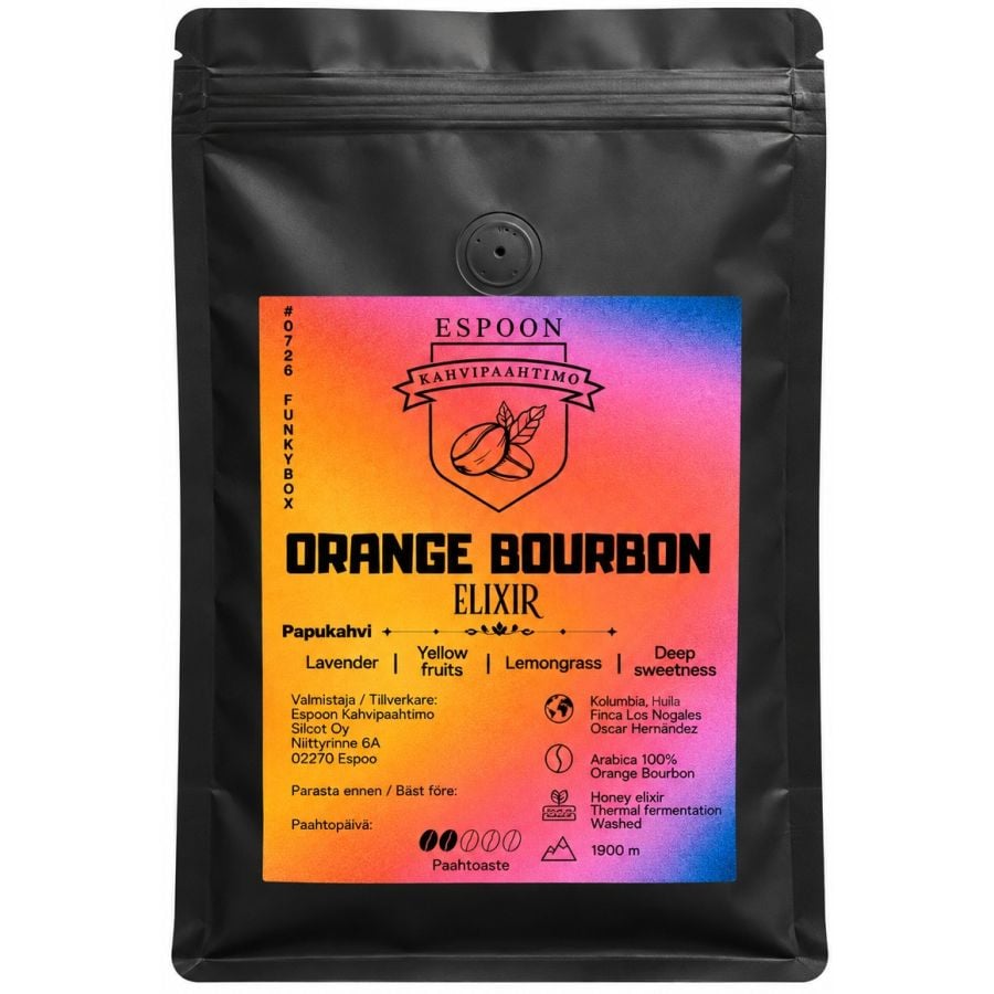 Espoon Kahvipaahtimo Finca Los Nogales Orange Bourbon 200 g Coffee Beans