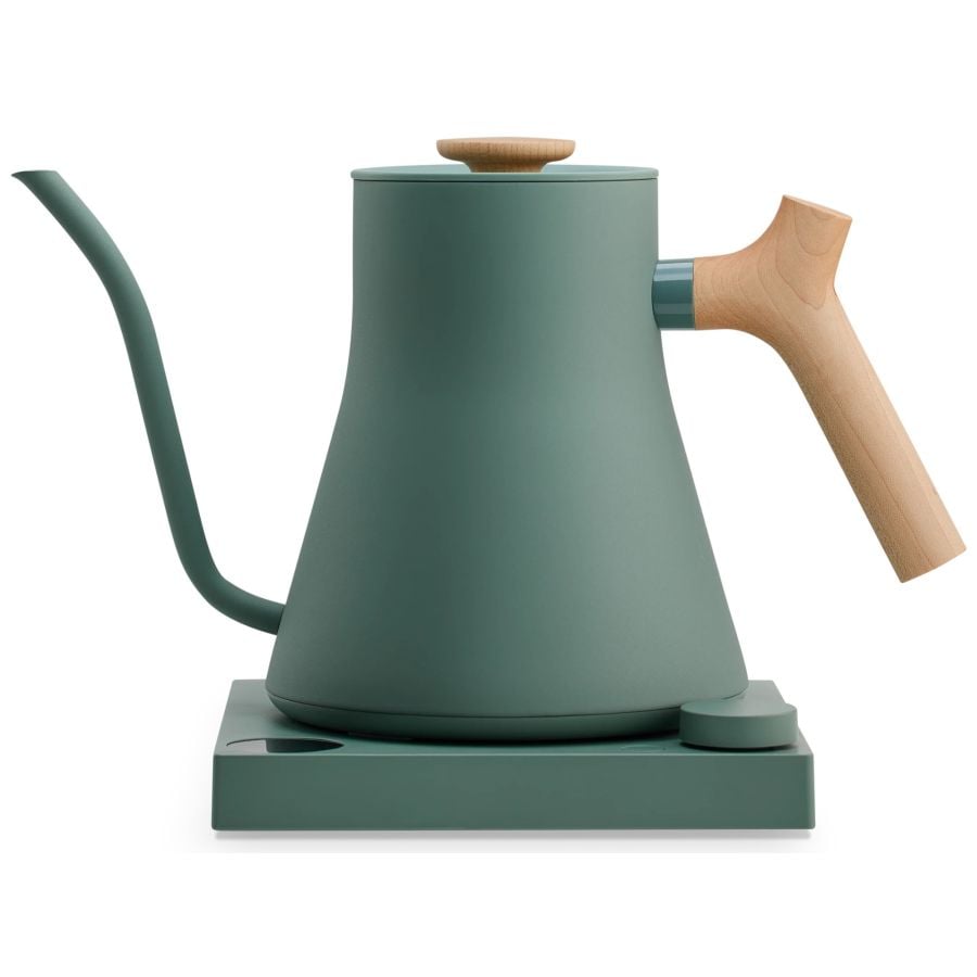 Fellow Stagg EKG Pro Electric Variable Temperature Kettle 900 ml, Smoke Green/Maple Handle