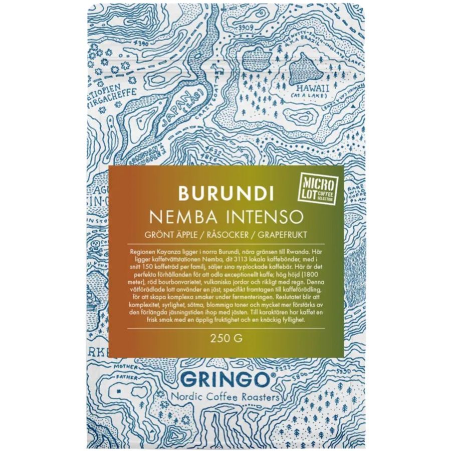 Gringo Nordic Burundi Nemba Intenso Red Bourbon 250 g Coffee Beans