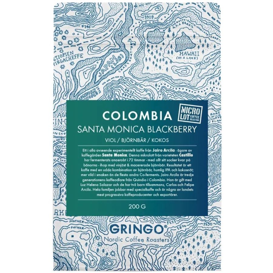 Gringo Nordic Colombia Santa Monica Blackberry 200 g Coffee Beans